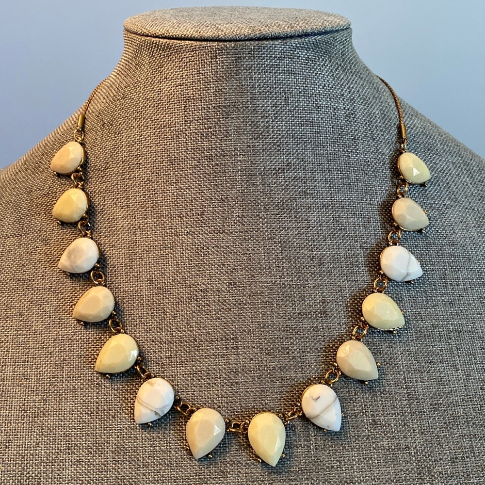 Faceted Stone Adjustable Vintage Glam Necklace